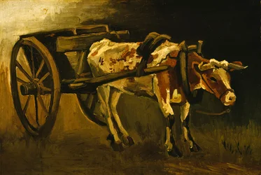 Carro con bue rossiccio
